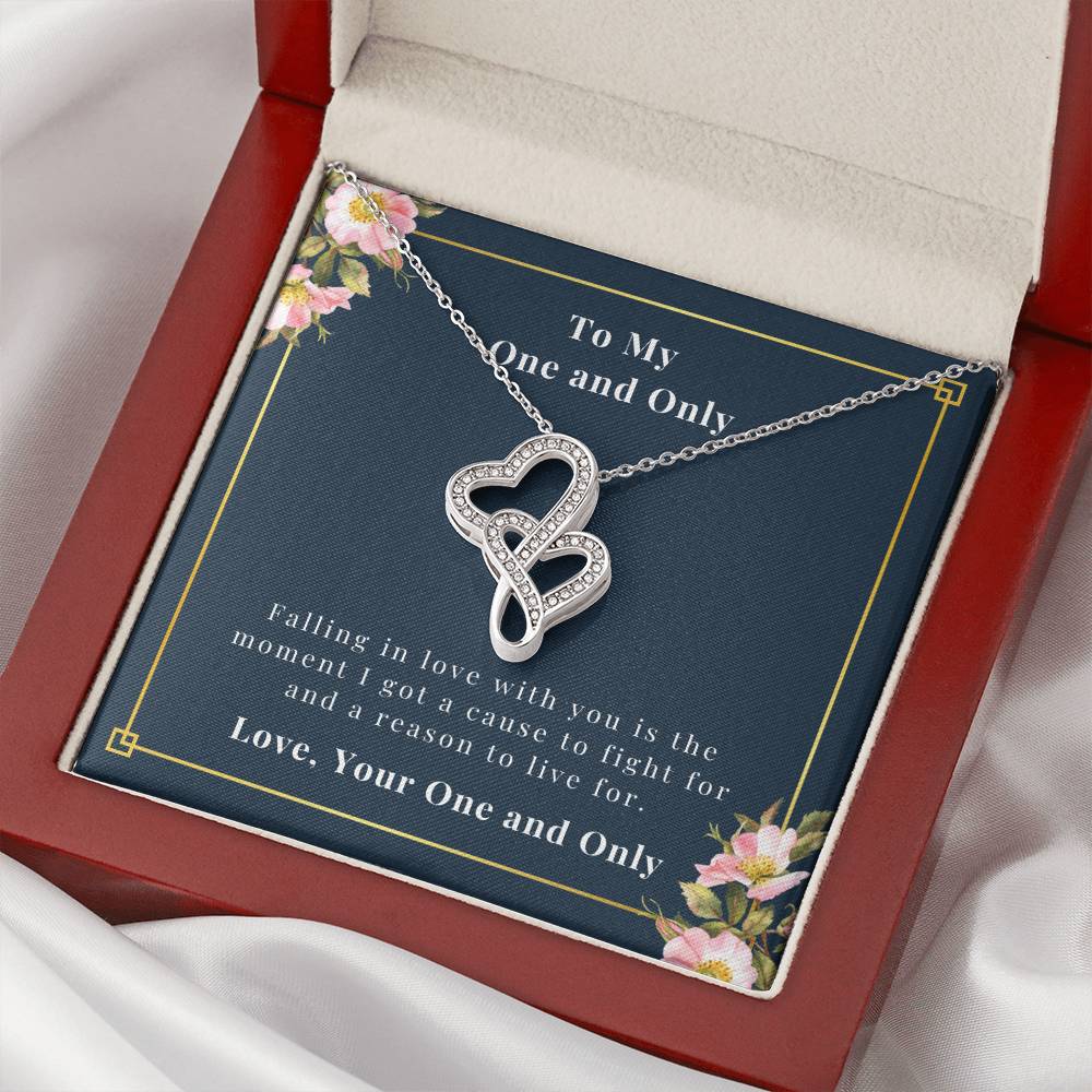 To My One And Only Double Hearts Necklace