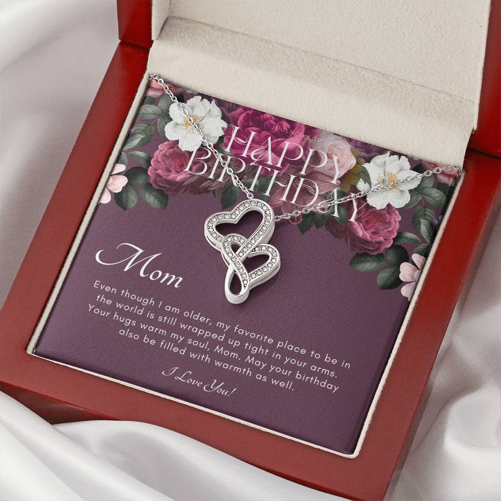 Mother's Birthday Gift Gift For Mom On Her Birthday Gift For Mom From Daughter & Son Mom Necklace Best Mom Gift Me Double Hearts Necklace