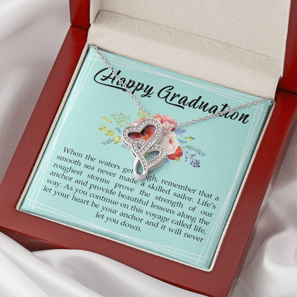 Graduation Gift For Daughter - Class Of 2022 Necklace - Class Of 2022 Necklace Jewelry Gift - Graduation Gift For Daug 1 Double Hearts Necklace