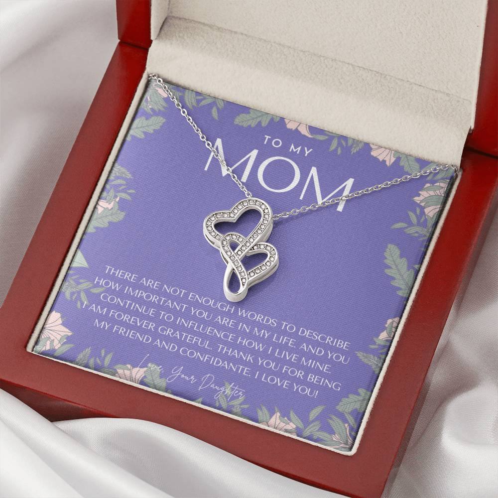 To My Mom Necklace Mom Gift Mother’S Day Gift Birthday Gift For Mom Gift From Daughter For Mom Necklace For Mom Double Hearts Necklace