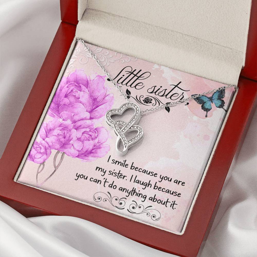 Sisters Necklace. Sister Gift. Gift For Sisters. Sisters Birthday Gift. Big Middle Little Sister. Dot Necklace In Gold Double Hearts Necklace