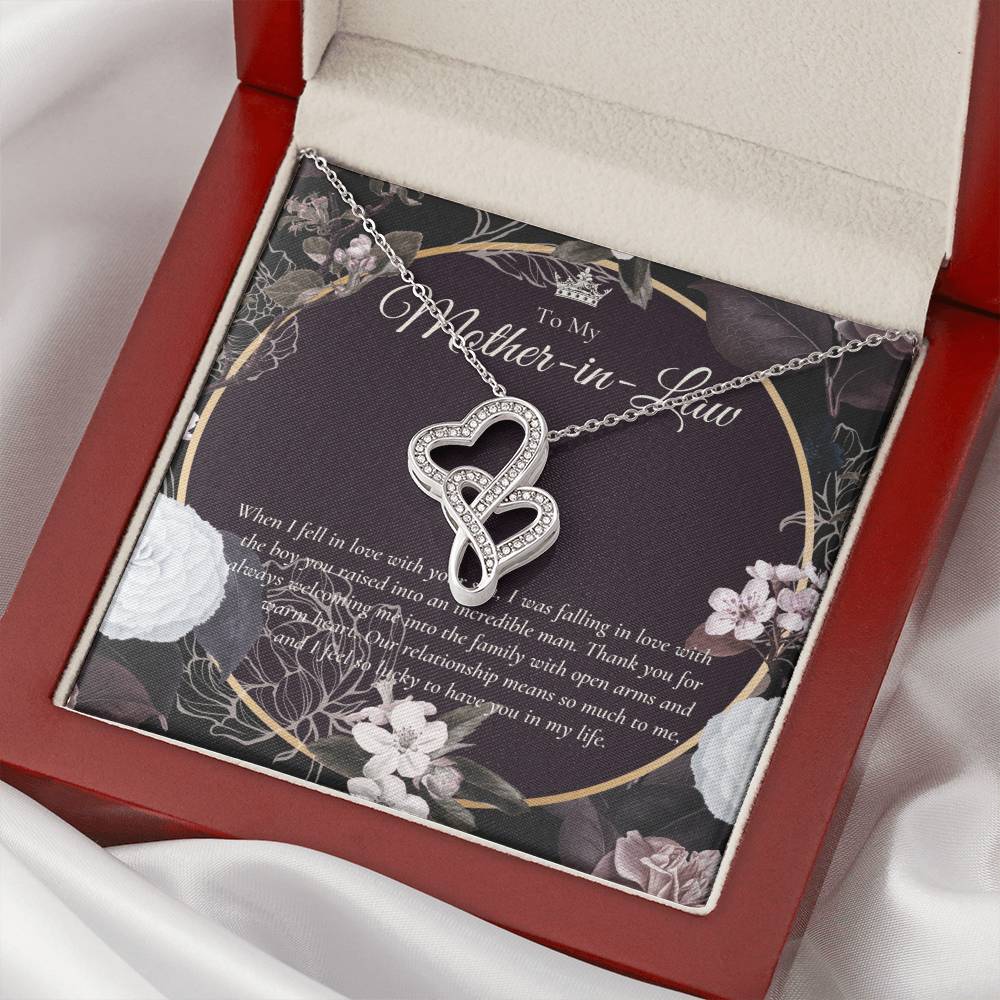 To My Mother In Law Gift Mom In Law Gift Mother’S Day Gift For Mother-In-Law Gift For Mother In Law Mother’S Day G Double Hearts Necklace