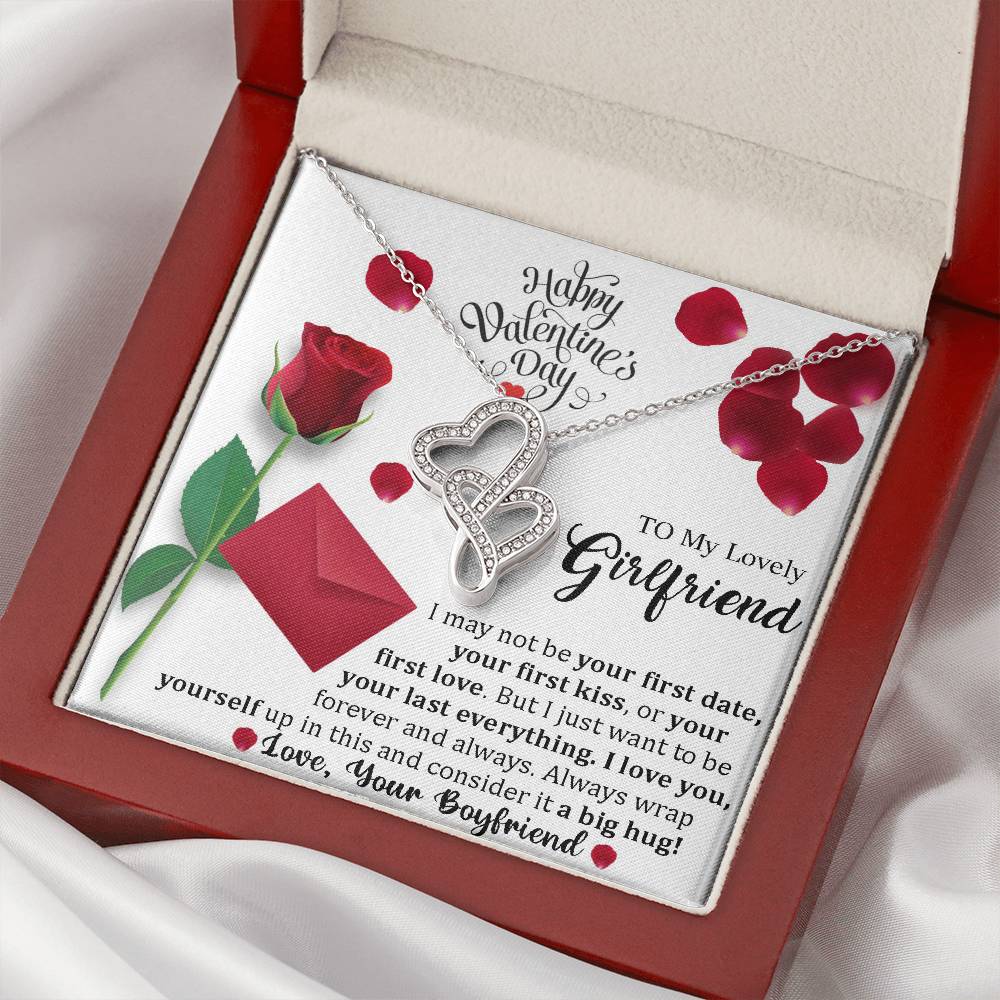 Girlfriend Gorgeous Love You Double Hearts Necklace