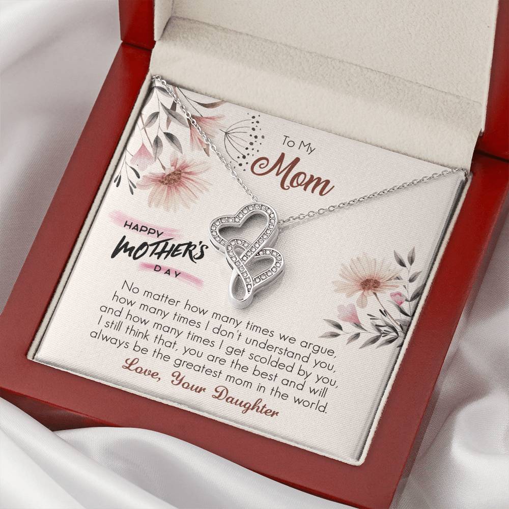Mother's Day Gift Necklace For Mom Mother's Day Necklace Best Gift For Mom Mother's Day Necklace 4 Double Hearts Necklace