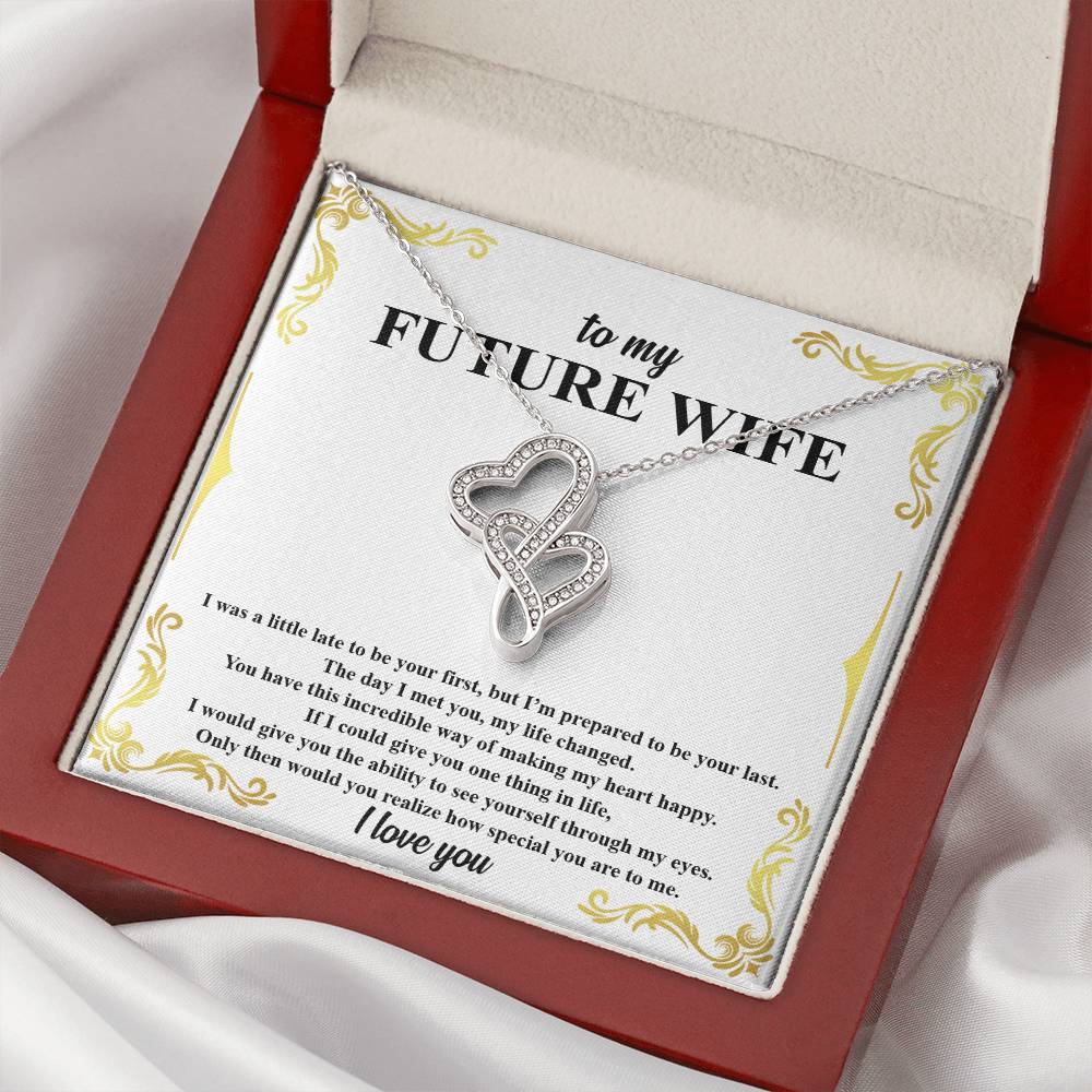 Husband To Wife Gifts - Wife Gift - To My Wife Necklace - Heart Necklace - Husband To Wife Gift - Wife Necklace Gift - Double Hearts Necklace