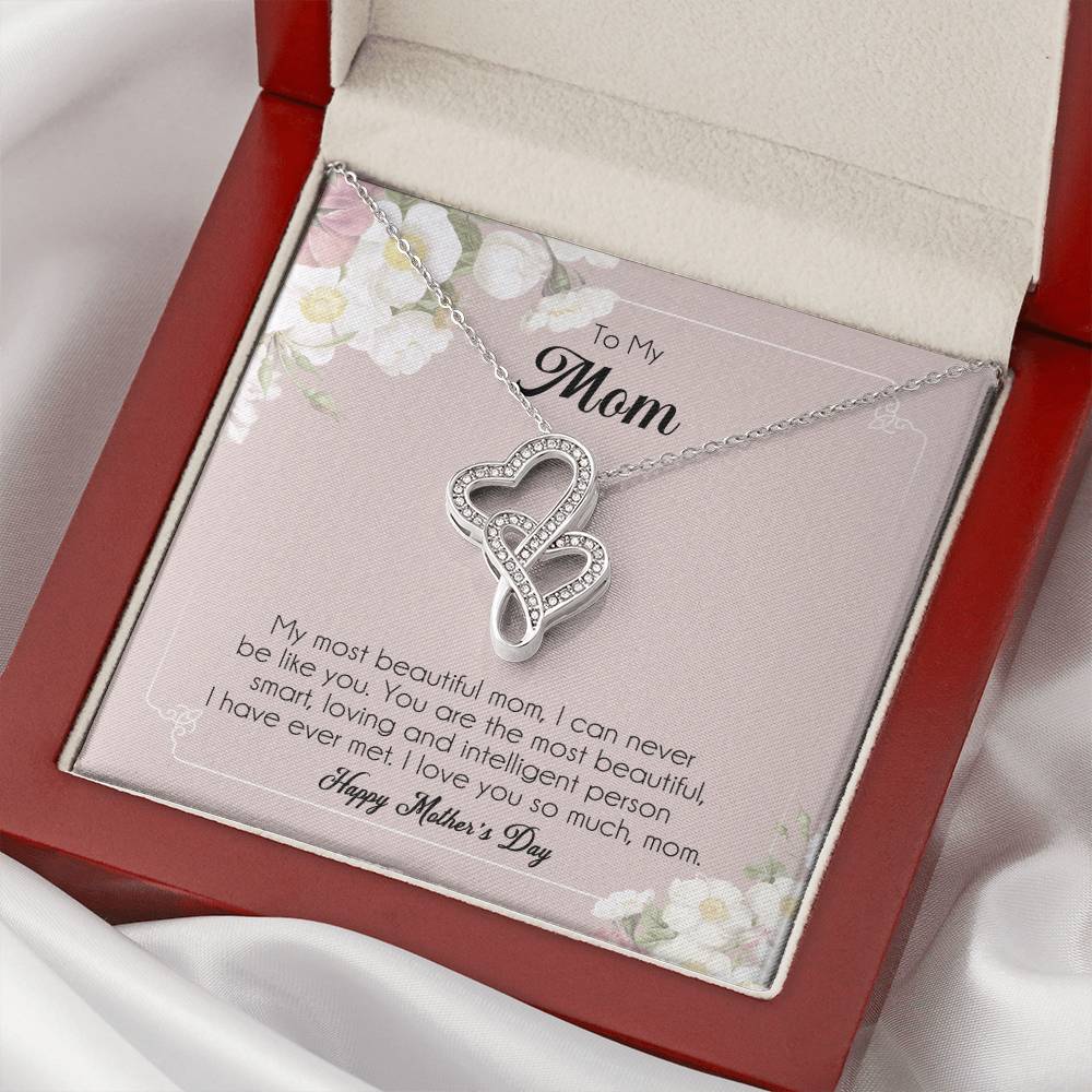 Mother's Day Gift Necklace For Mom Mother's Day Necklace Best Gift For Mom Mother's Day Necklace 1 Double Hearts Necklace