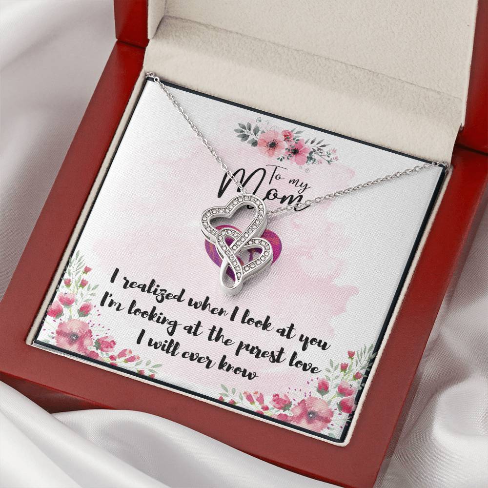 Gift For Mom - Birthday Gift For Mom Mothers Day Gift For Mom Gift For Mom Birthday Necklace For Mom Daughter To Mom G Double Hearts Necklace