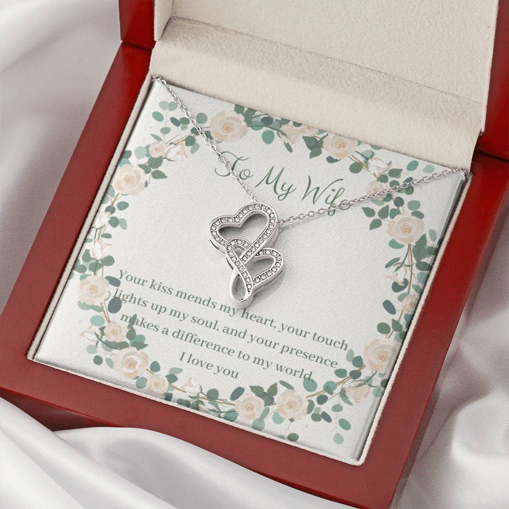 Gift For Wife 4 Double Hearts Necklace