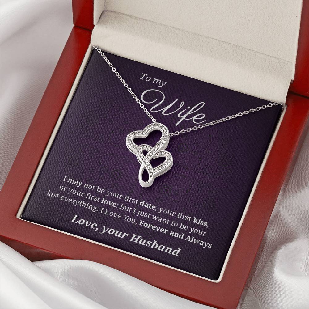 To Wife Forever And Always Double Hearts Necklace