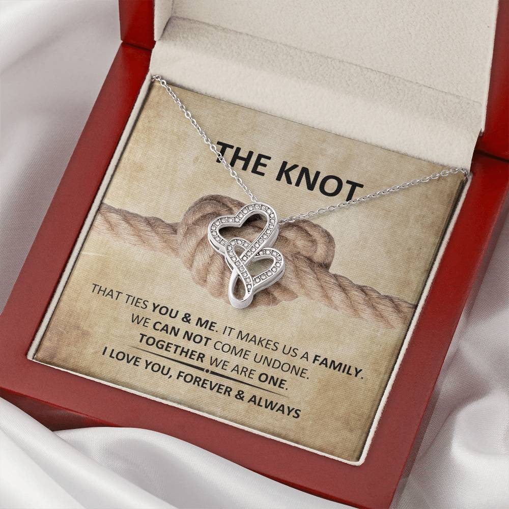 Sweetest Hearts - To My Wife Necklace Love Your Husband - To My Wife Necklace Anniversary Gift For Wife Gift For Wife 1 Double Hearts Necklace