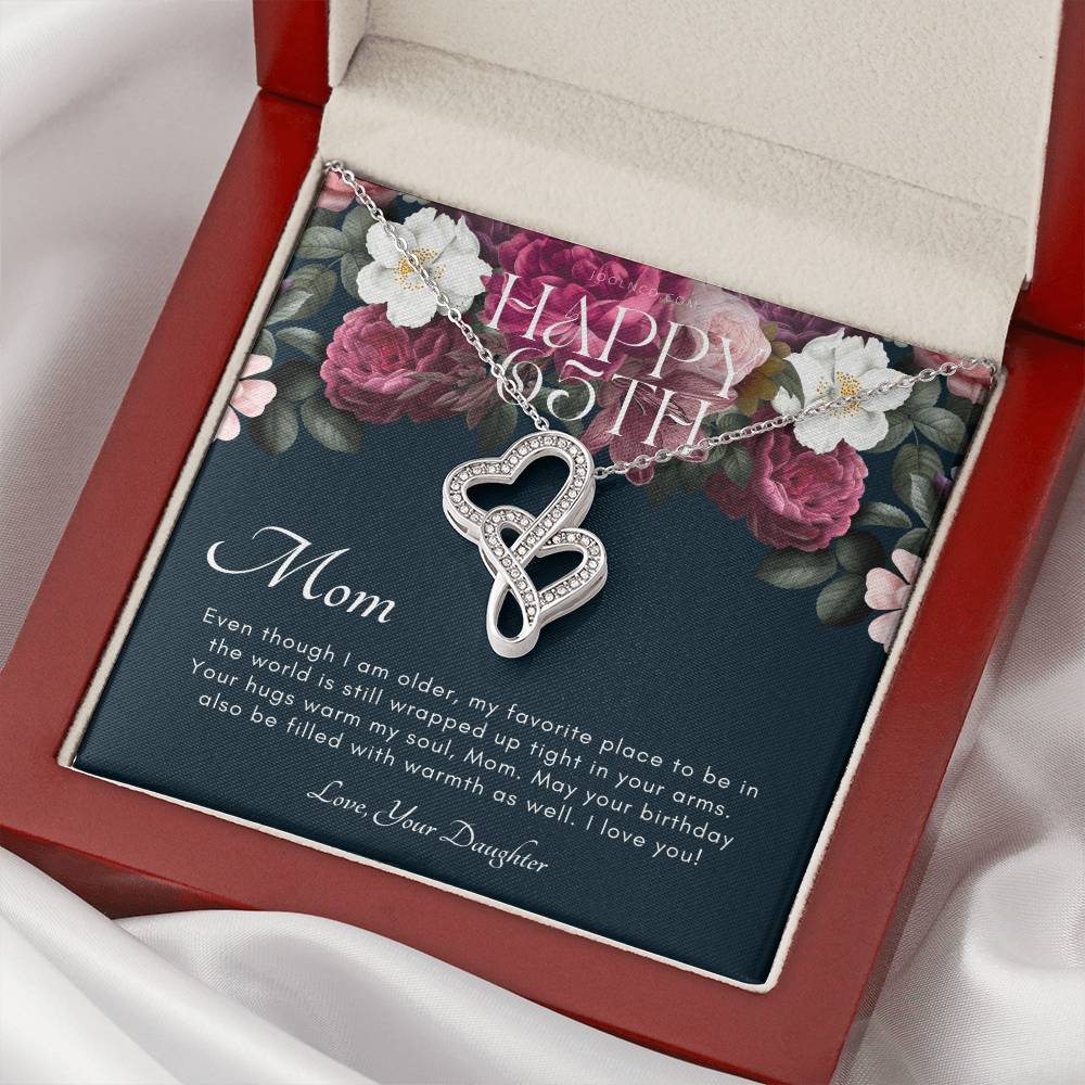 Mother's 65Th Birthday Gift Gift For Mom On Her Birthday Gift For Mom From Daughter Mom Necklace Best Mom Gift Mes 2 Double Hearts Necklace