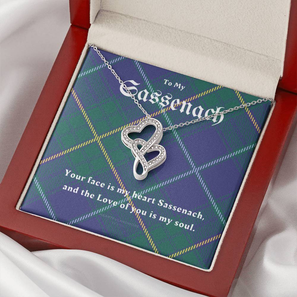 To My Sassenach Outlander Gift Outlander Gift Box Outlander Jewelry Outlander Gift For Wife Outlander Charm Outlander Double Hearts Necklace