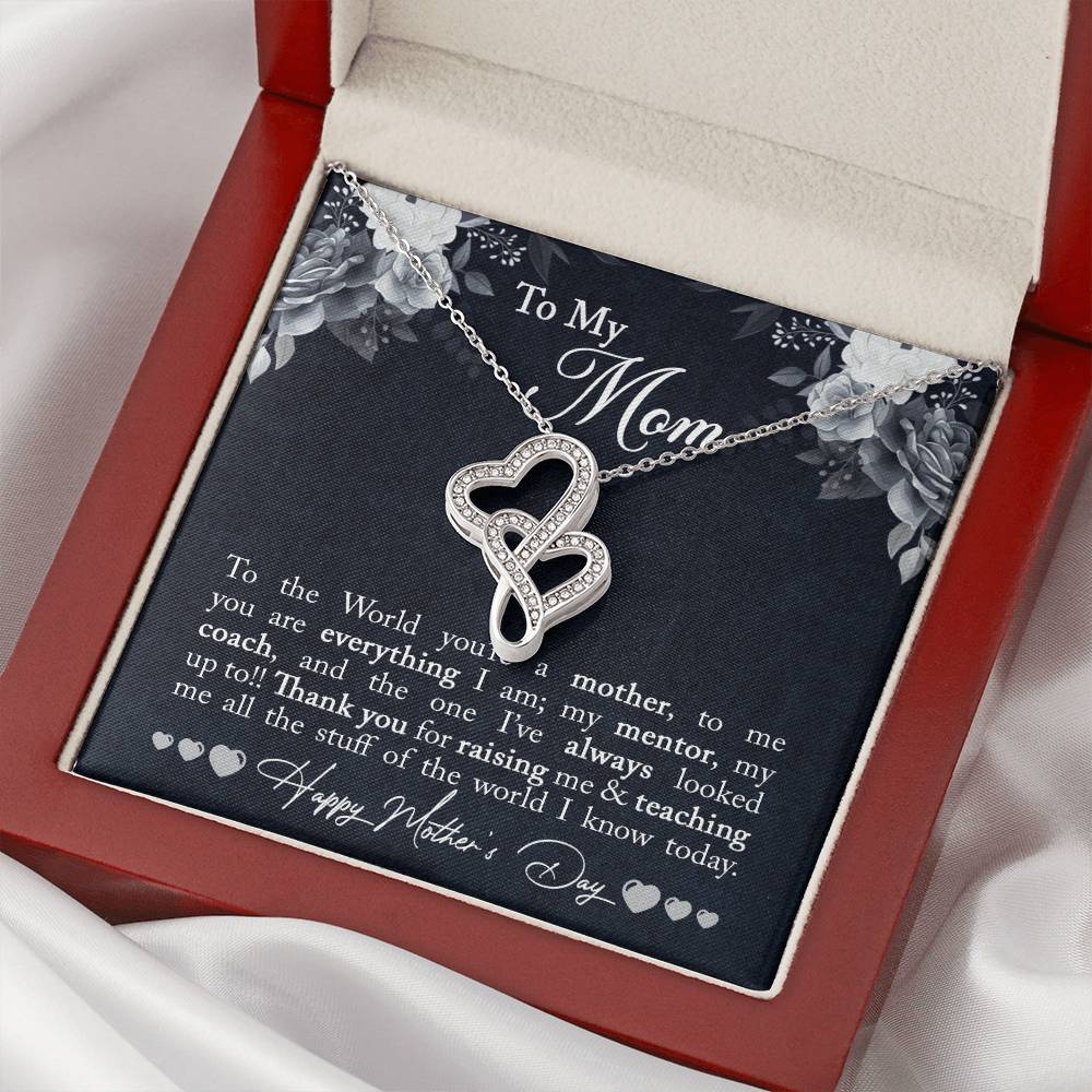 Mothers Day Gift Gift For Mom Best Mom Ever Gifts Mothers Birthday Gifts From Daughter And Son Meaningful Mom Gif Double Hearts Necklace