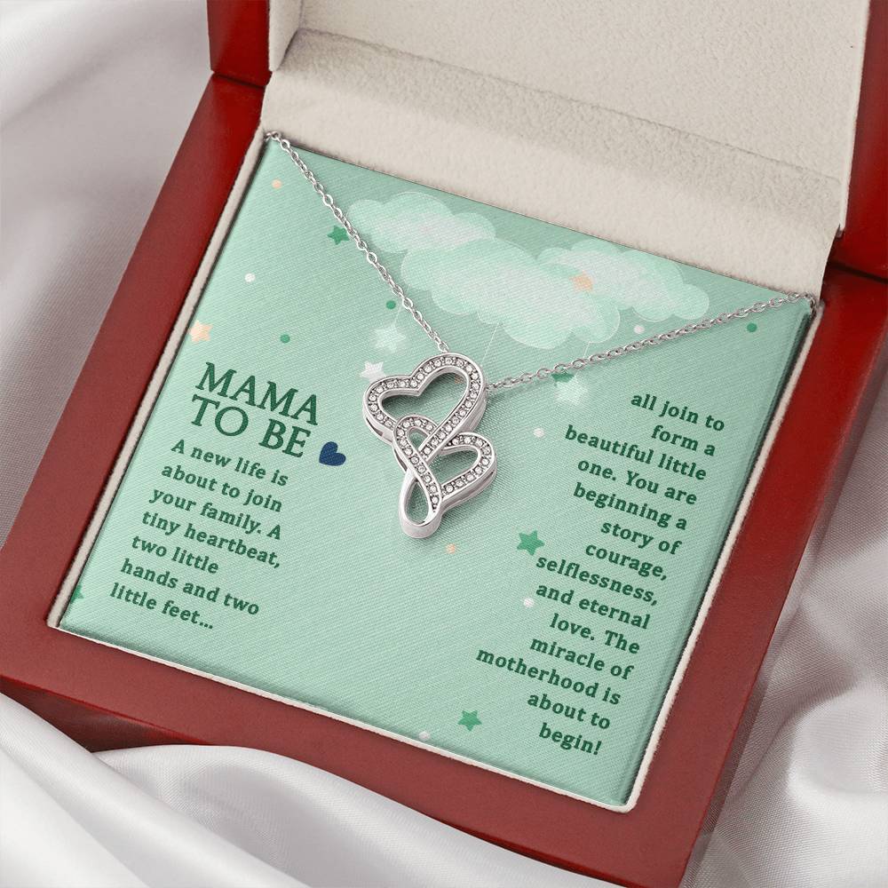 Mama To Be A New Life Double Hearts Necklace