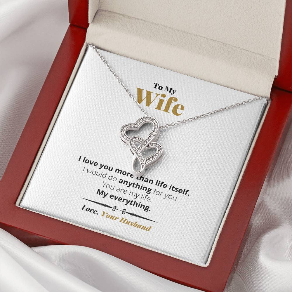 You Are My Everything - Double Hearts Necklace