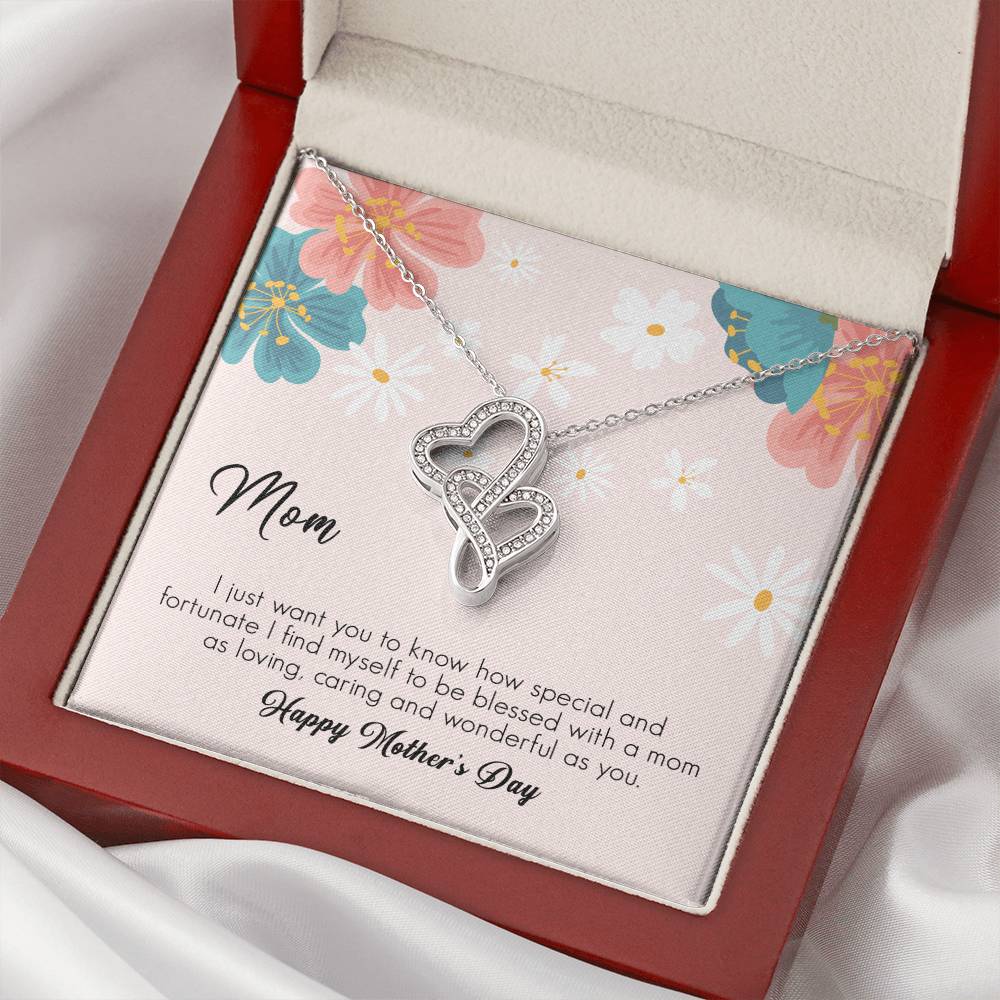 Mother's Day Gift Necklace For Mom Mother's Day Necklace Best Gift For Mom Mother's Day Necklace Double Hearts Necklace