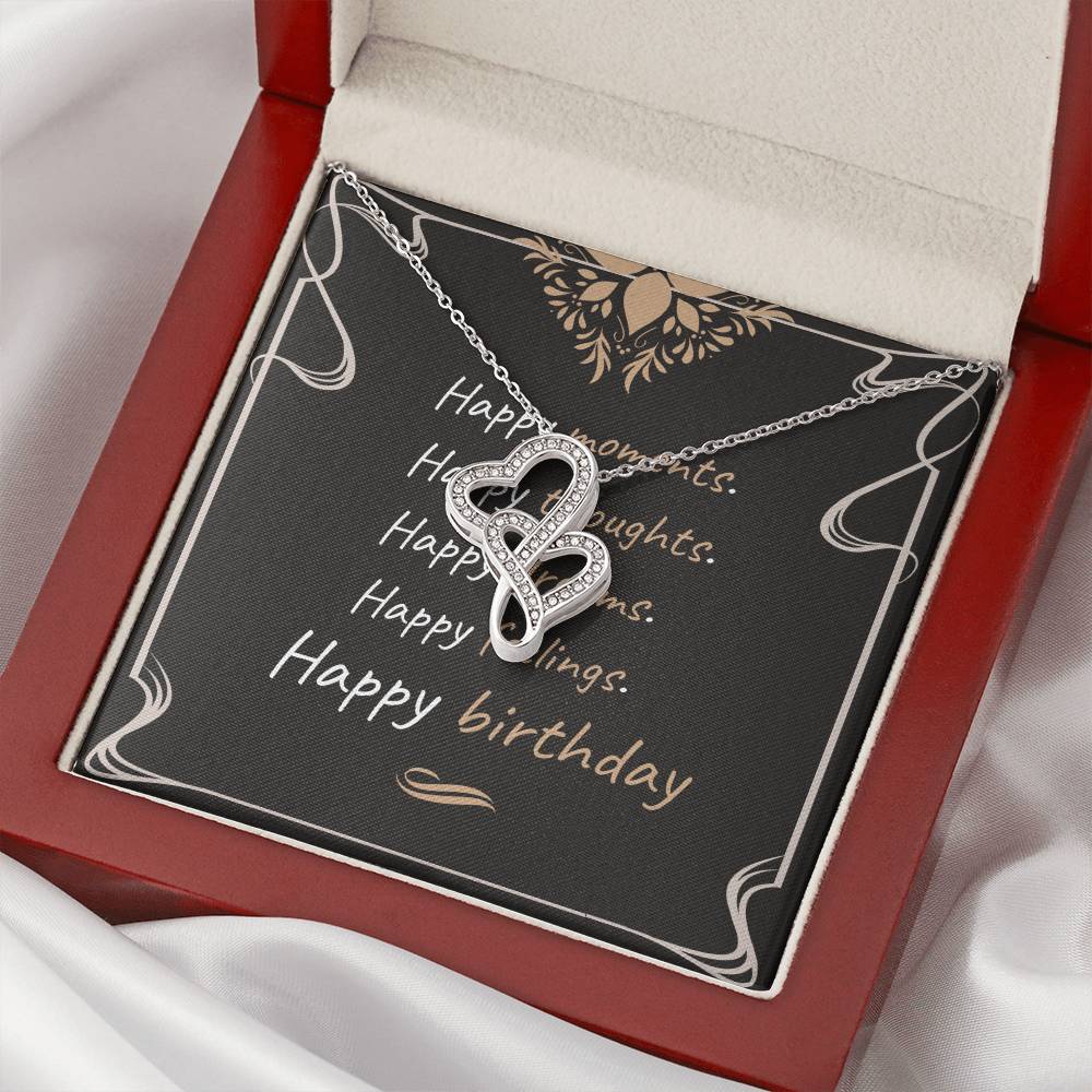 Happy Birthday - Spark Romance With This Necklace Double Hearts Necklace