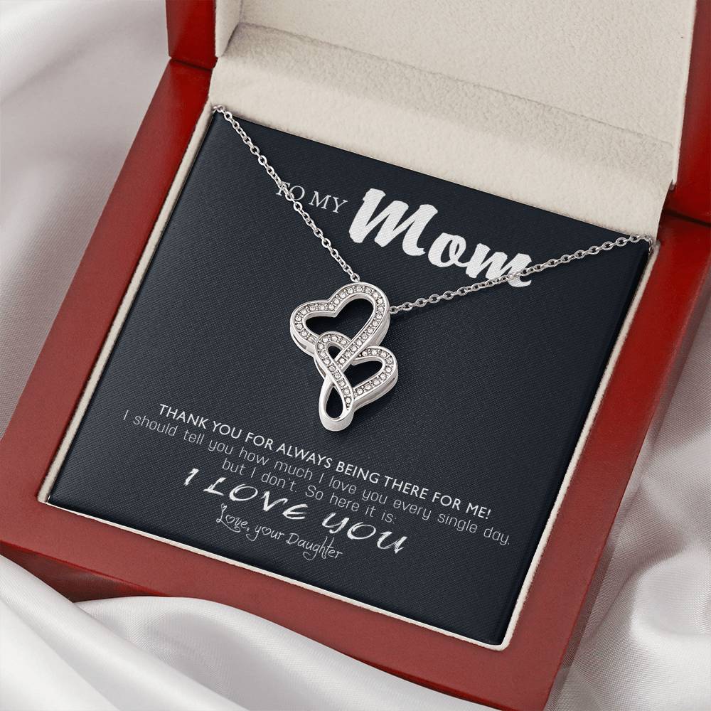 Perfect Gift For Mom Necklace Double Hearts Necklace