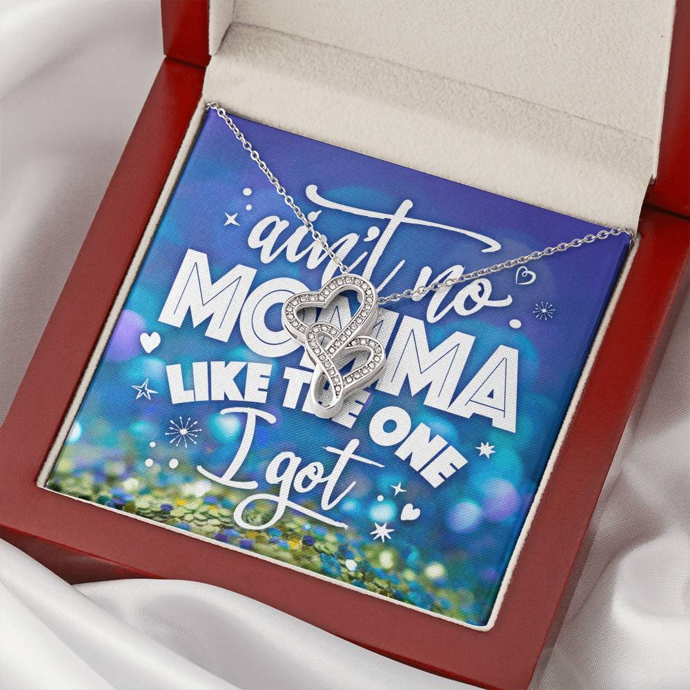 To My Beautiful Mother 1 Double Hearts Necklace