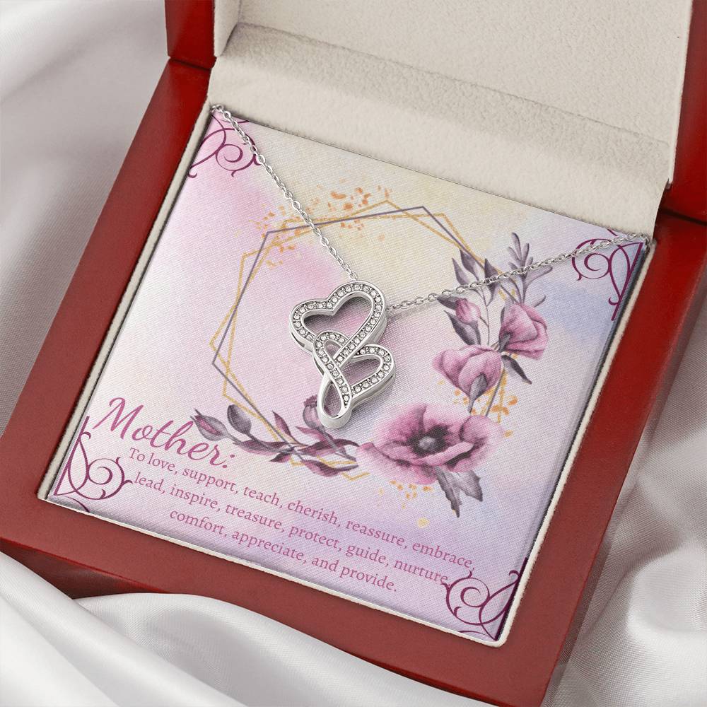 Mother Daughter Gift Gift For Mom Mom To Be Gift Mother's Day Gift Mother's Day Necklace Expecting Mom Gift Necklace F Double Hearts Necklace