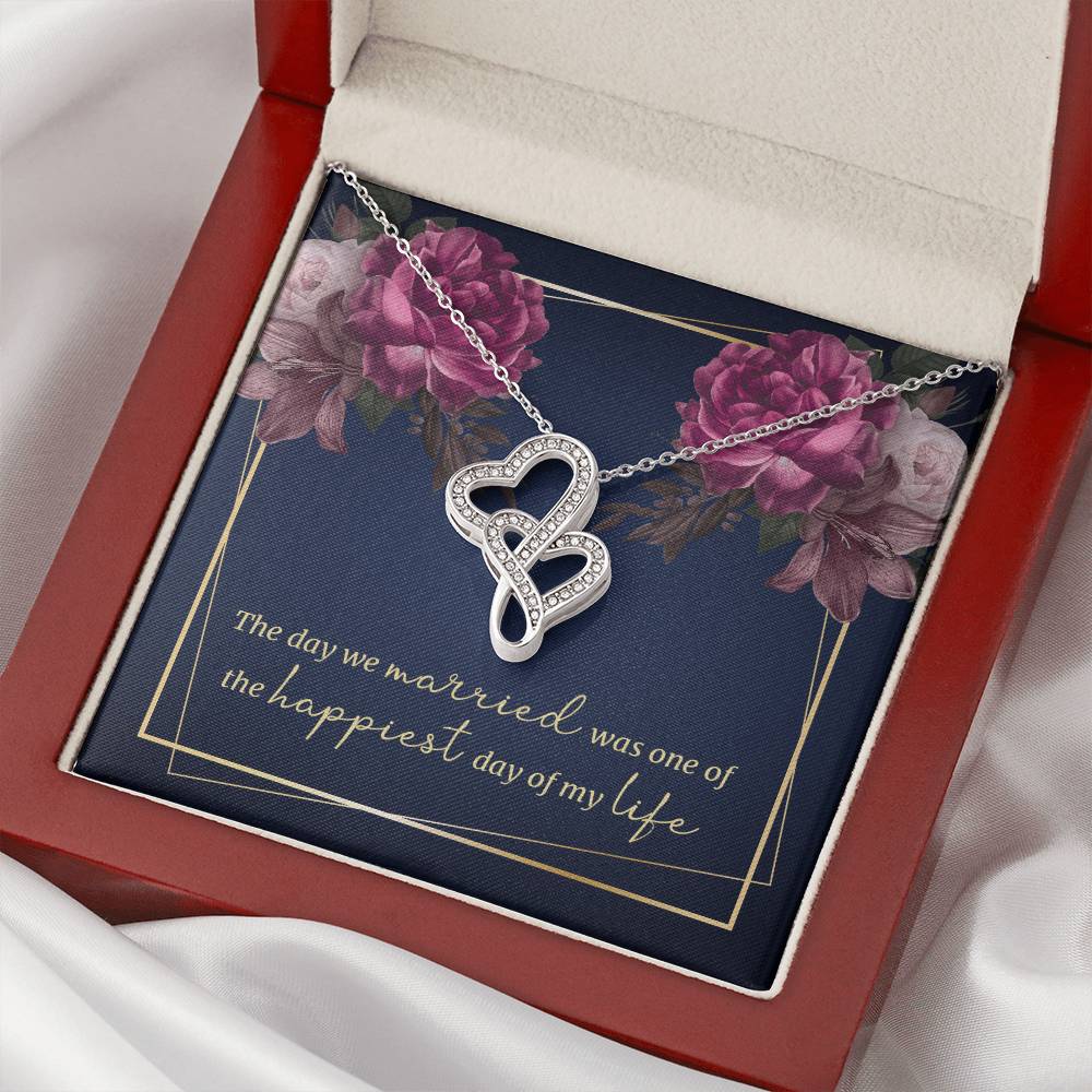 The Day We Married - Double Hearts Necklace