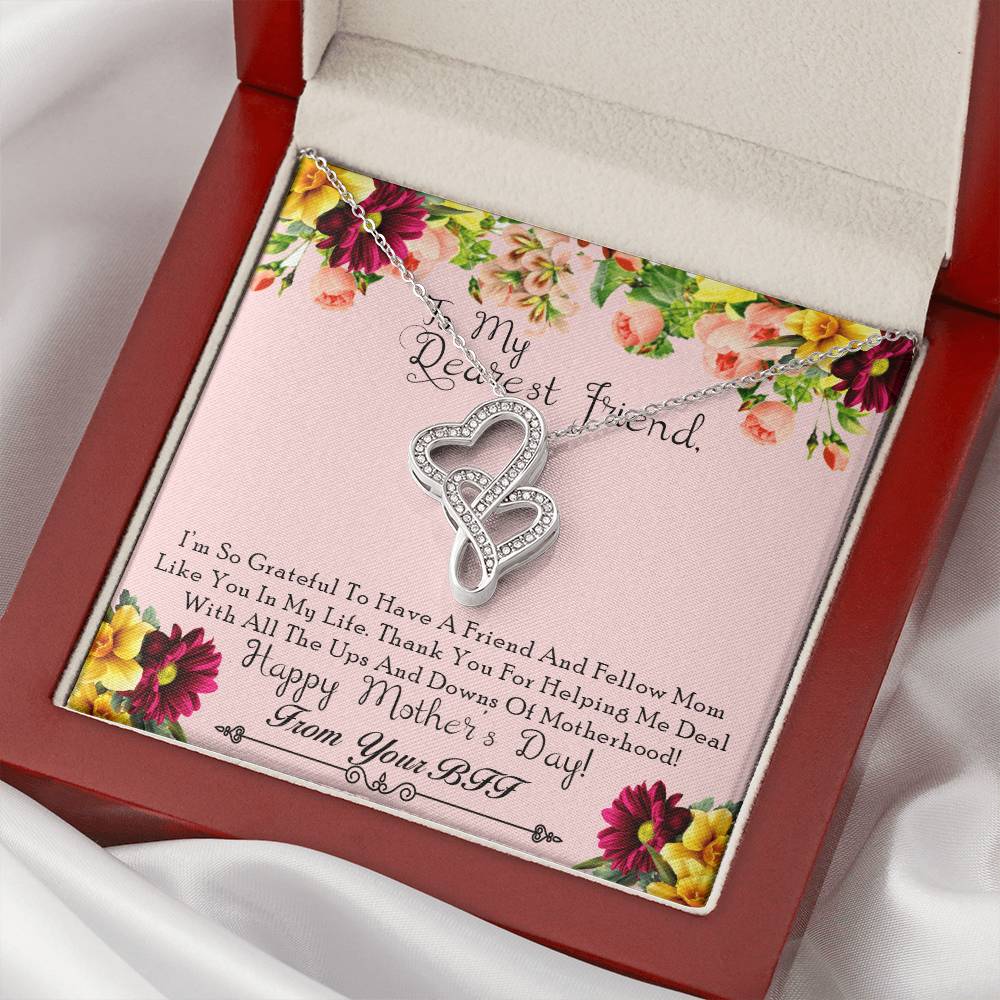 Personalized Gift To My Mom Necklace Birthday Valentines Gift To My Mother Mom Necklace To My Mom Necklace To My Mom M Double Hearts Necklace