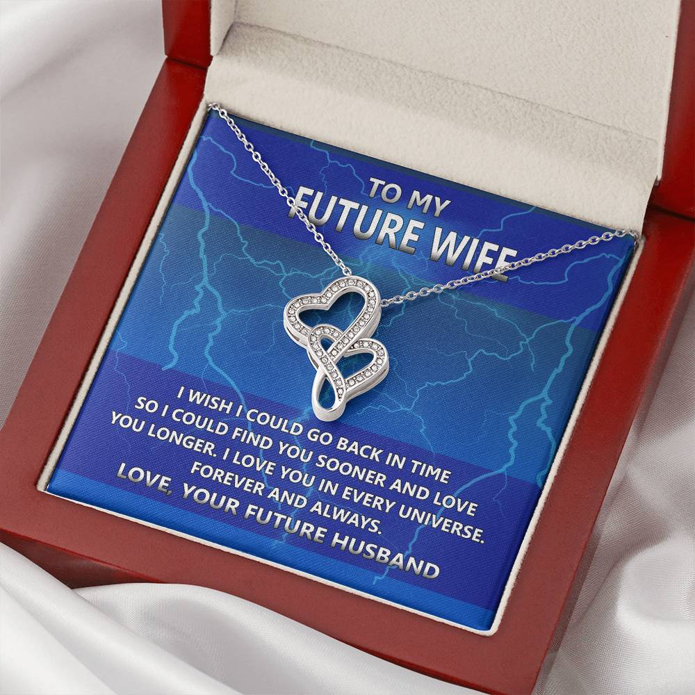 Special Gift For Future Wife Double Hearts Necklace