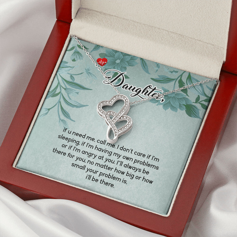To My Daughter - 6 Double Hearts Necklace