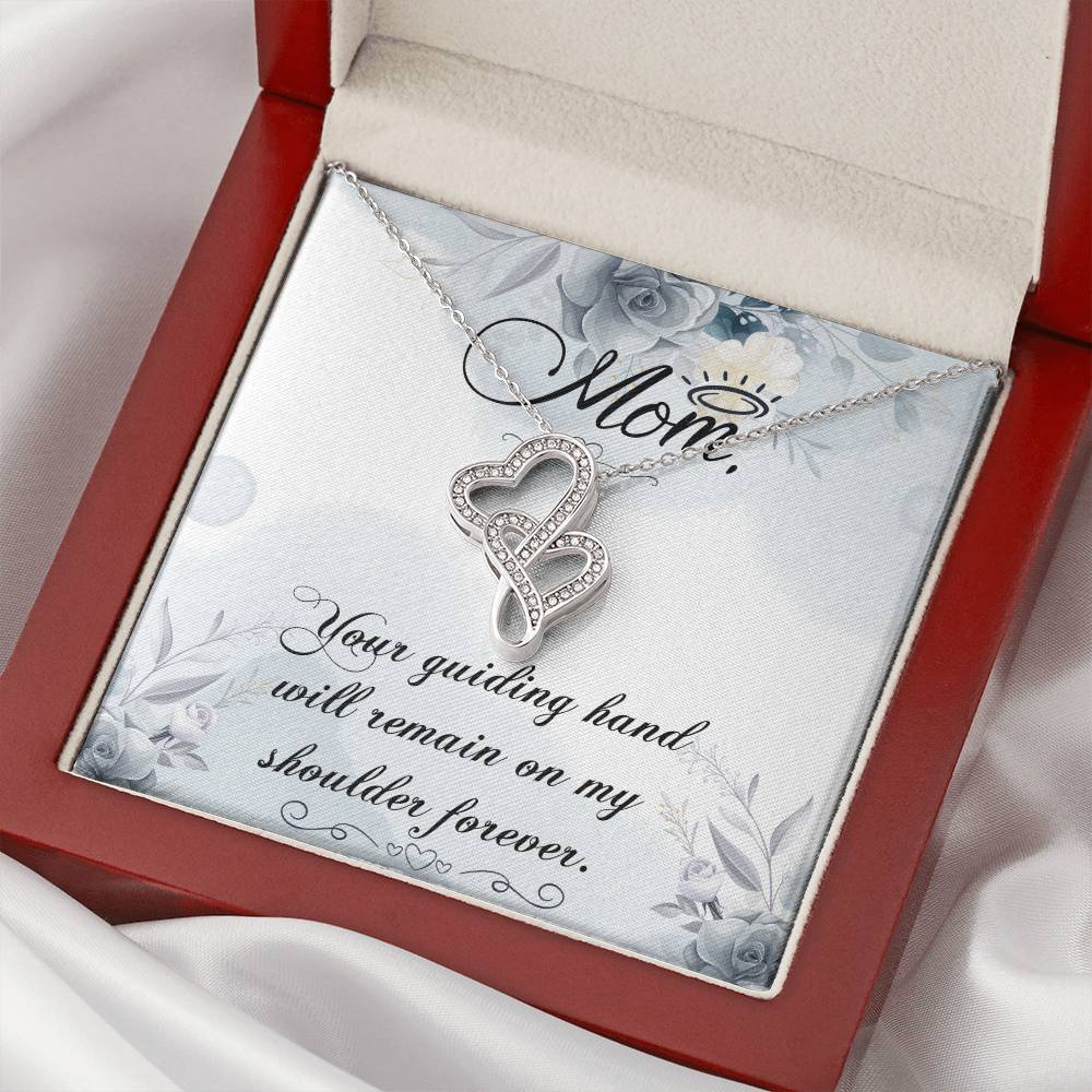 Mom Your Guiding Hand - Double Hearts Necklace