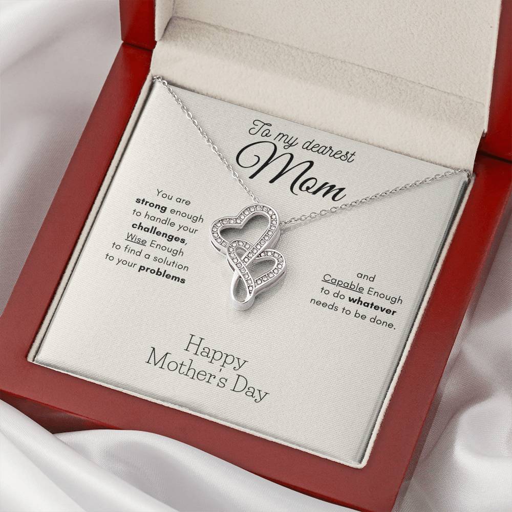 Gorgeous Gift For Mom - Double Hearts Necklace