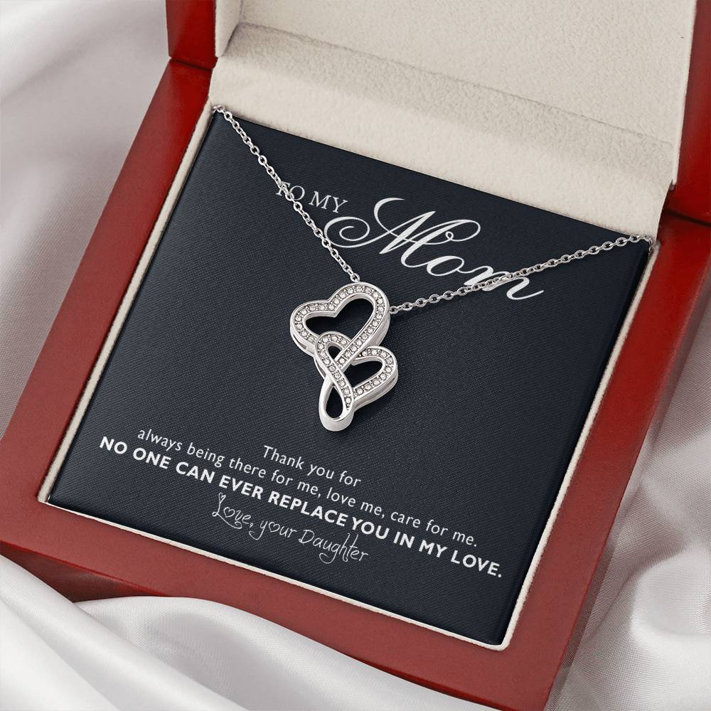 Perfect Gift For Mom Necklace - Mother's Day Gift For Mom 1 Double Hearts Necklace