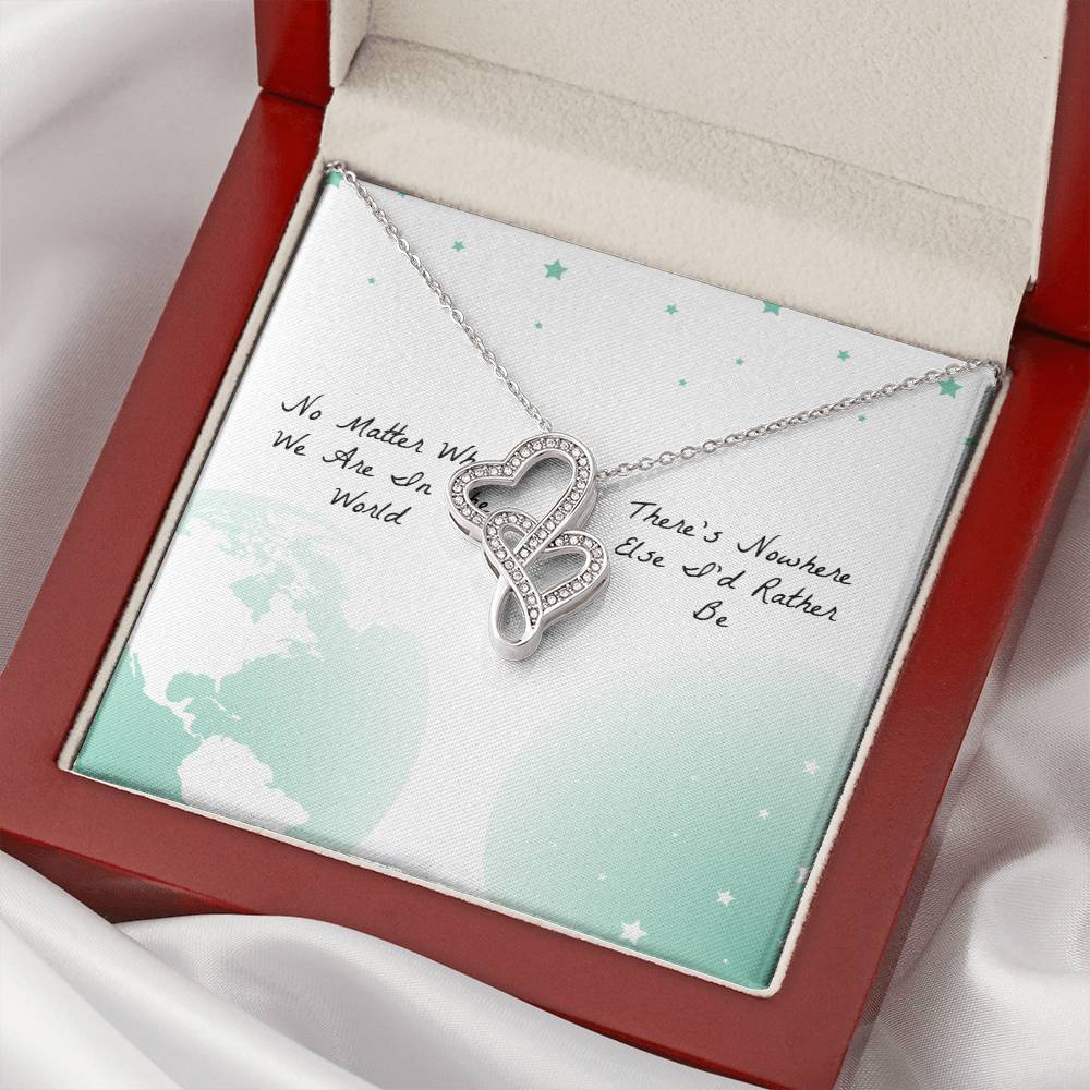 There's Nowhere Else - Necklace Double Hearts Necklace