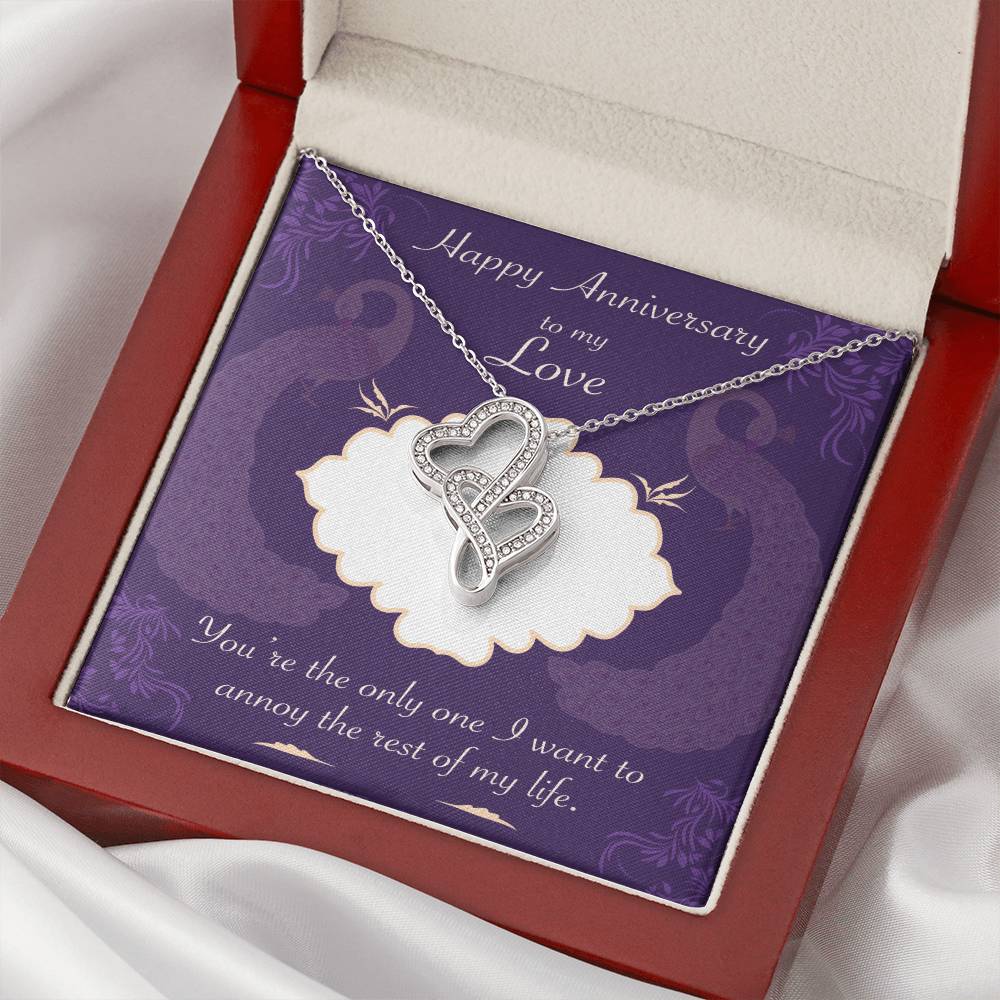 Wedding Anniversary Gifts For Wife Joint Heart Pendant Gift For Wife Double Hearts Necklace