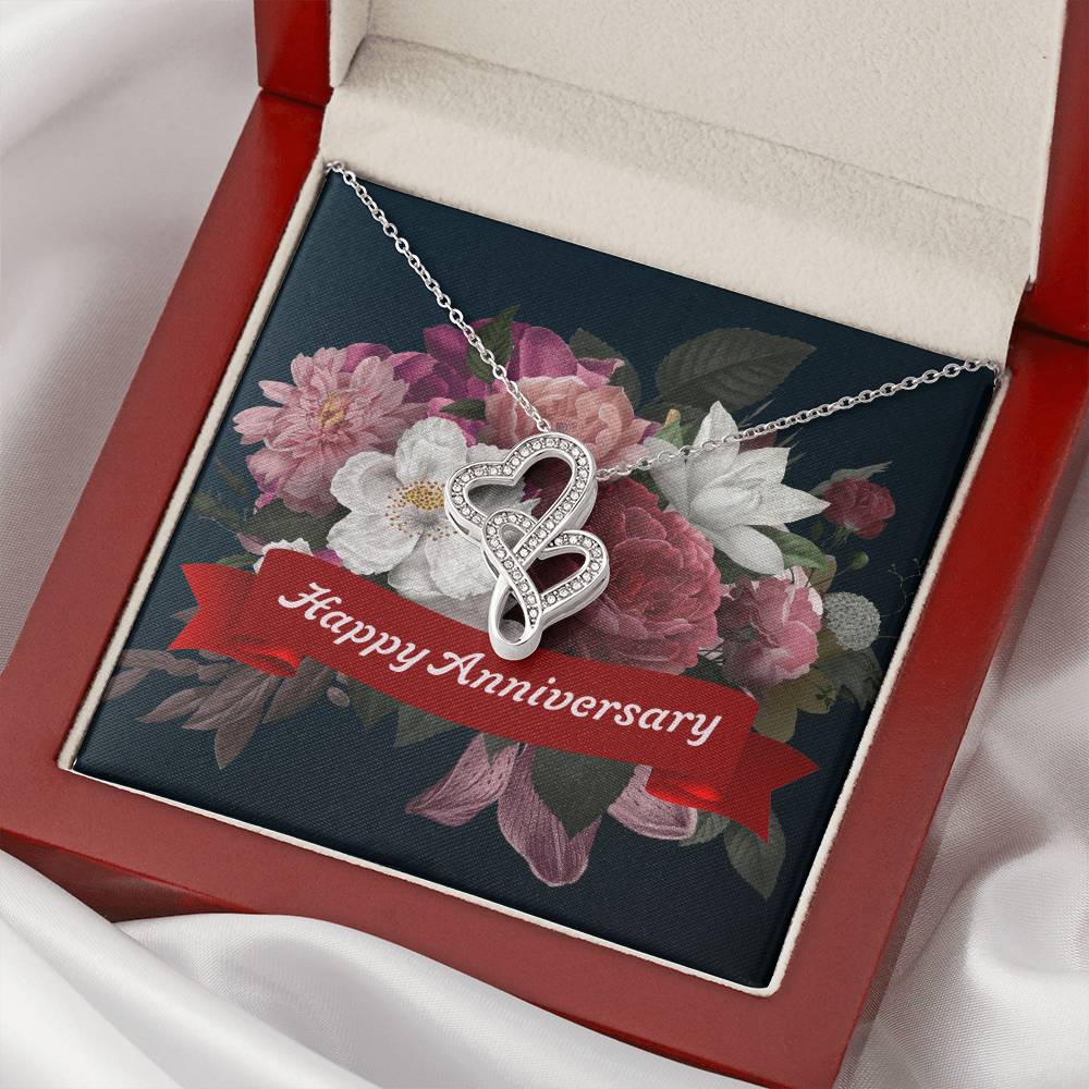 Happy Anniversary - Double Hearts Necklace