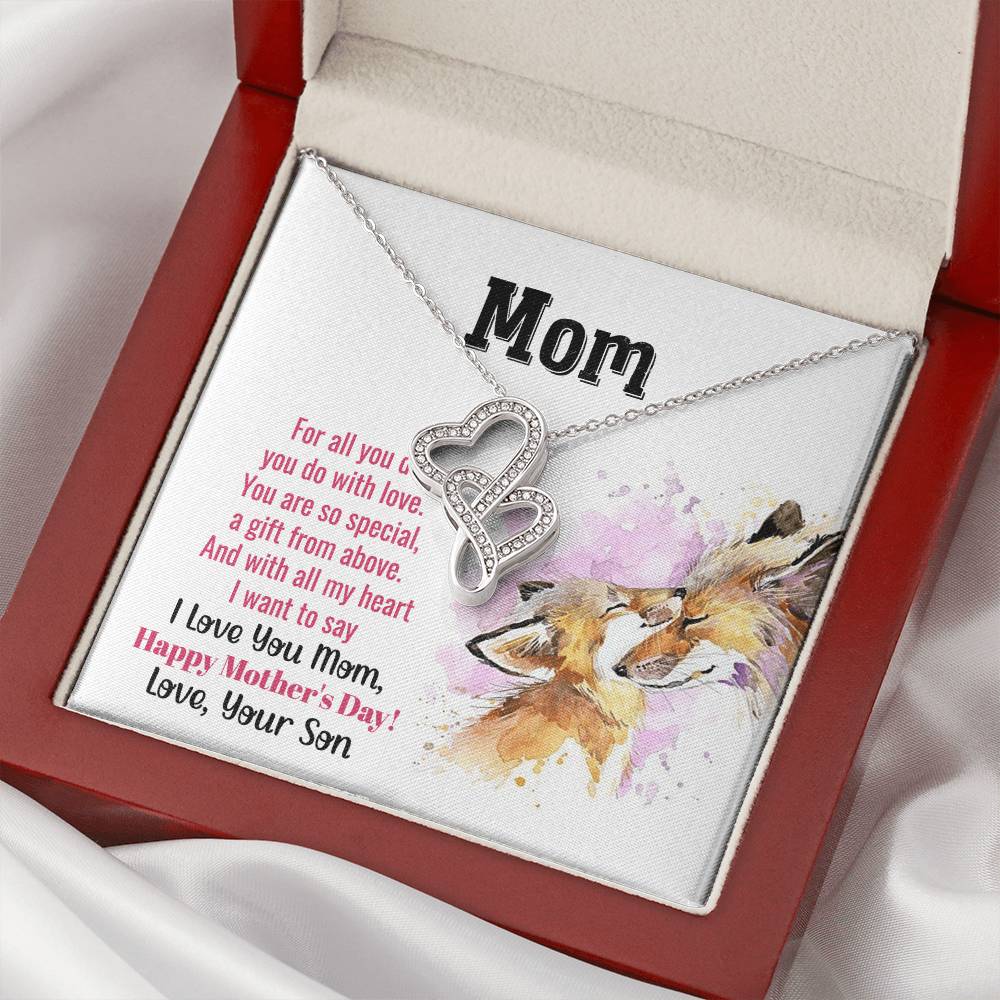 Mom You Are So Special - Double Hearts Necklace