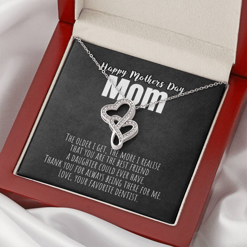 The Older I Get - Love Your Favorite Dentist Double Hearts Necklace