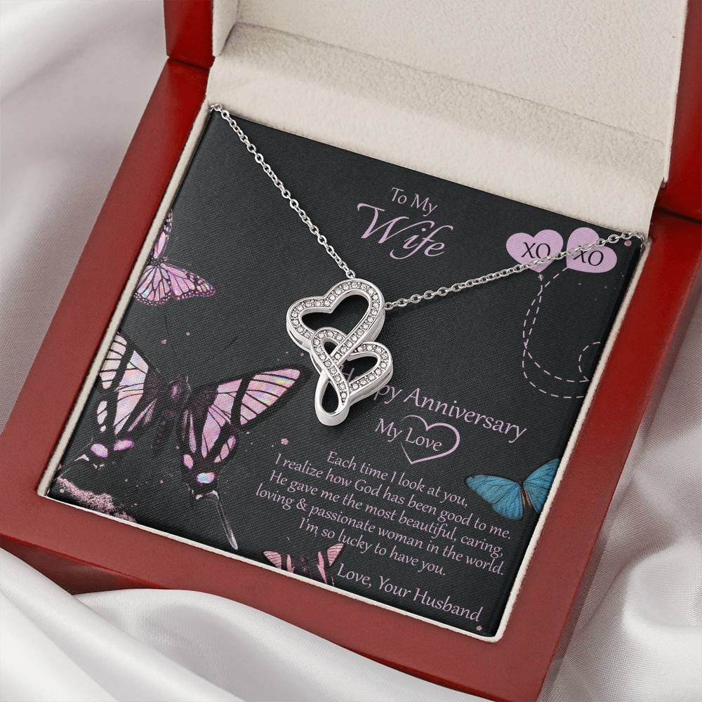 Special And Unique Gift For Wife Double Hearts Necklace