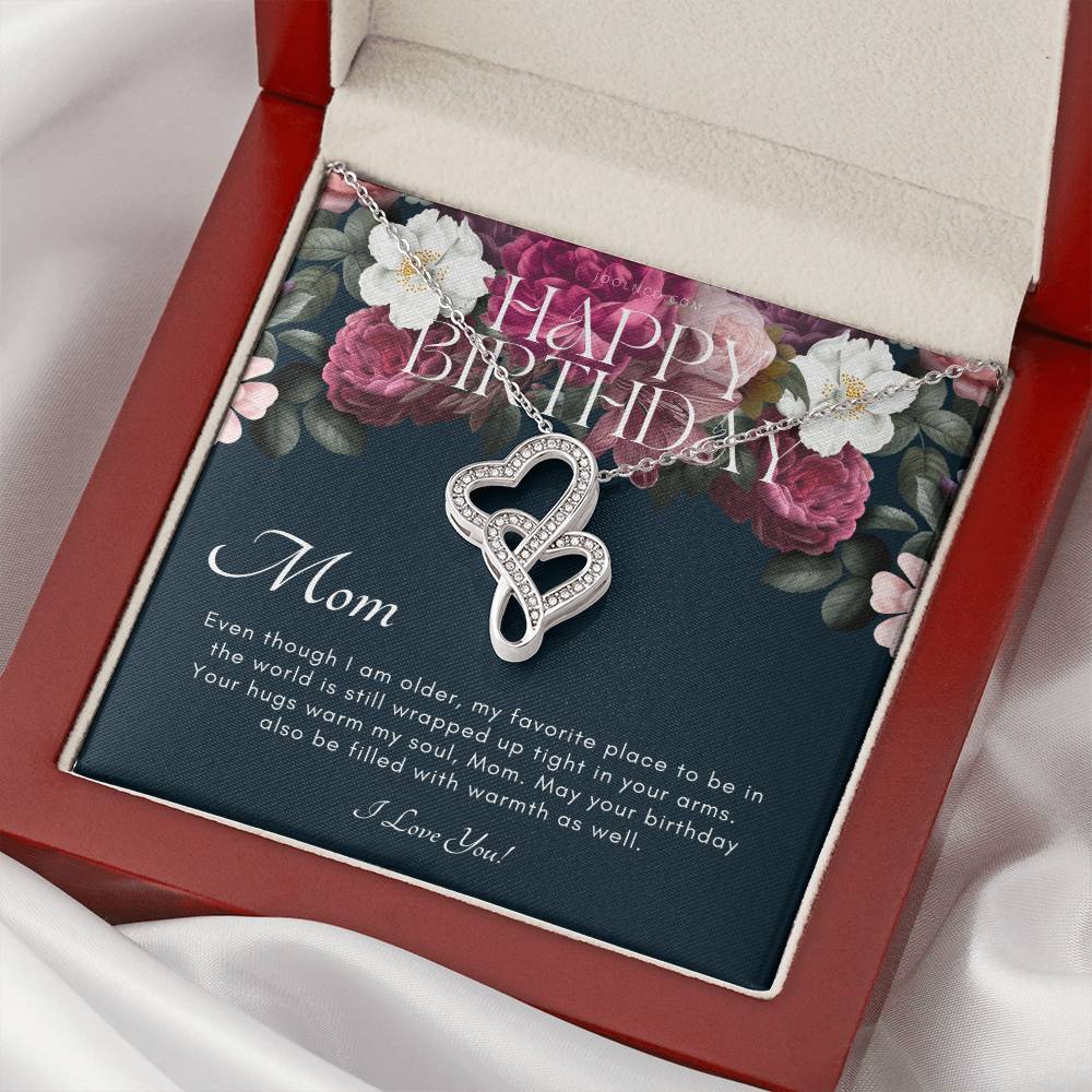 Mother's Birthday Gift Gift For Mom On Her Birthday Gift For Mom From Daughter & Son Mom Necklace Best Mom Gift Me 1 Double Hearts Necklace