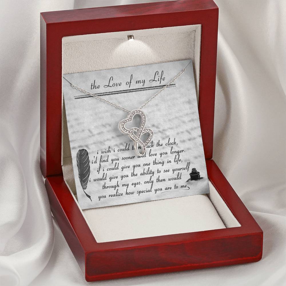 The Love Of My Life Double Hearts Necklace