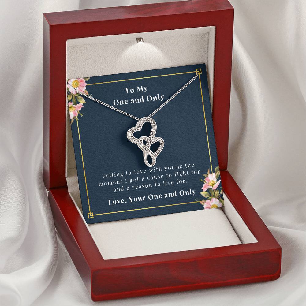 To My One And Only Double Hearts Necklace