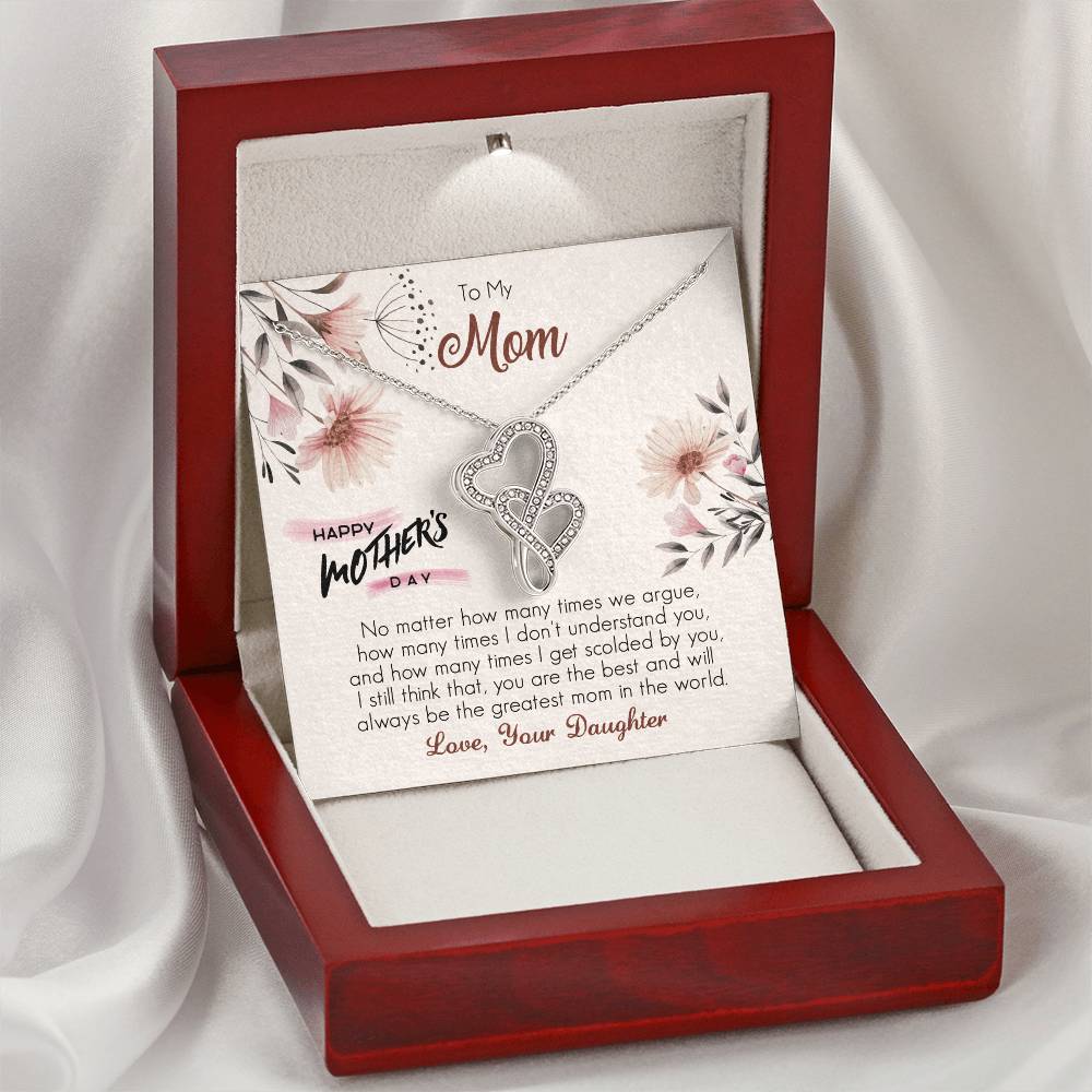 Mother's Day Gift Necklace For Mom Mother's Day Necklace Best Gift For Mom Mother's Day Necklace 4 Double Hearts Necklace