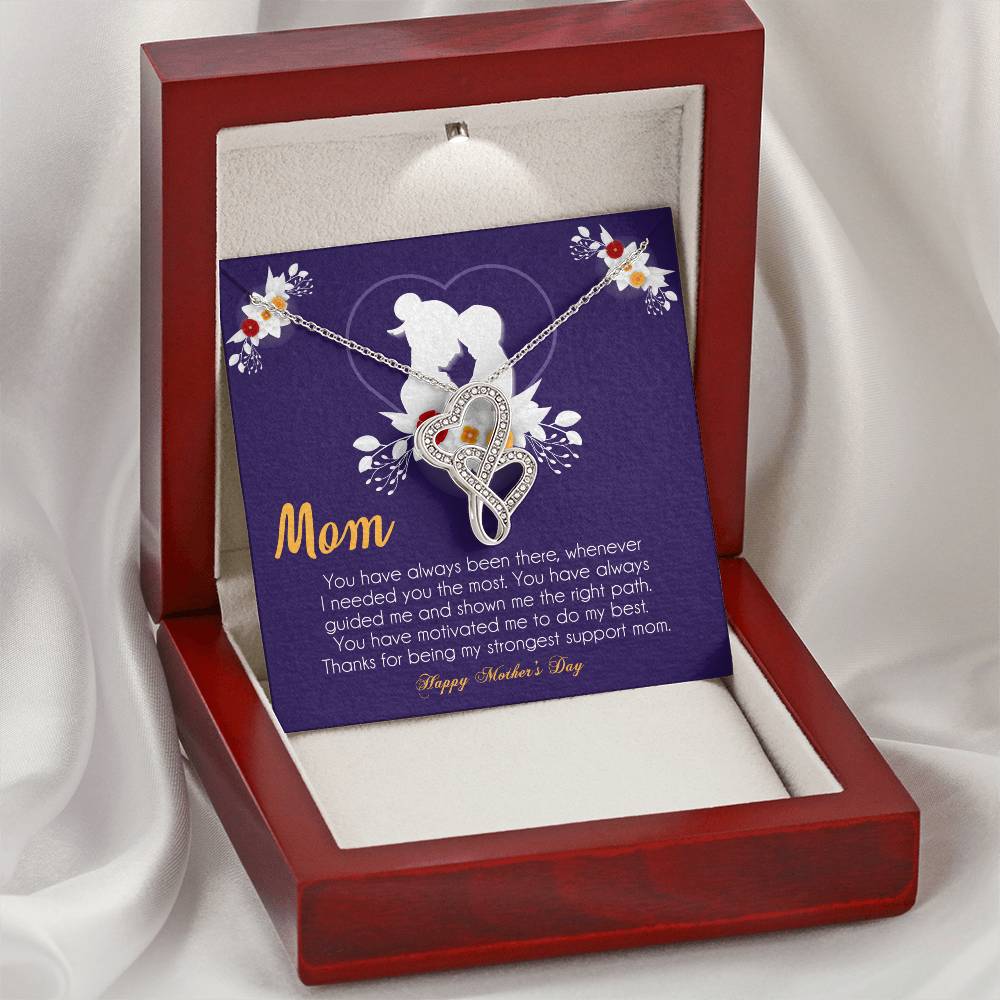 Mother's Day Gift Necklace For Mom Mother's Day Necklace Best Gift For Mom Mother's Day Necklace 2 Double Hearts Necklace