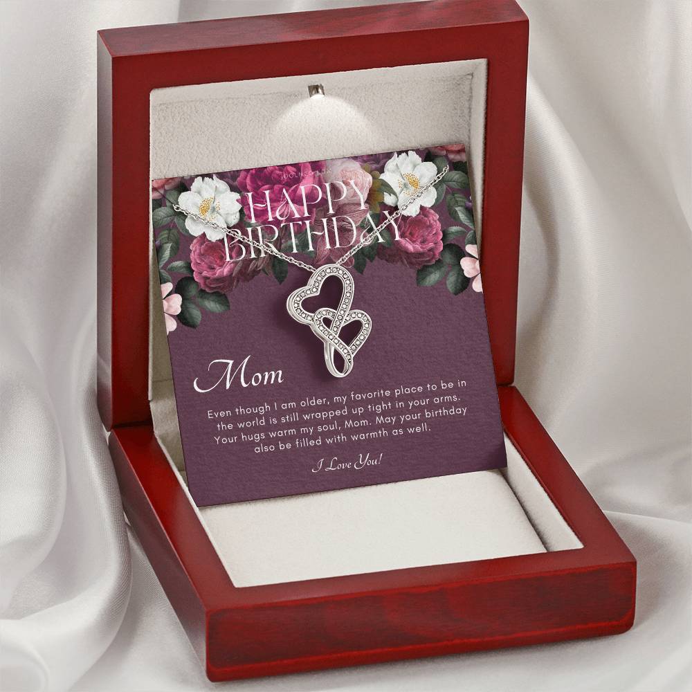 Mother's Birthday Gift Gift For Mom On Her Birthday Gift For Mom From Daughter & Son Mom Necklace Best Mom Gift Me Double Hearts Necklace