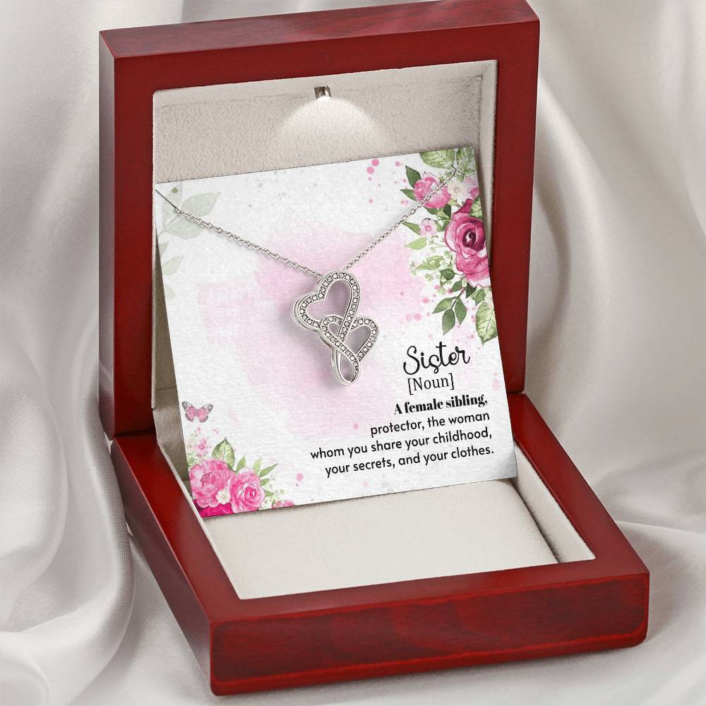 A Female Sibling - Double Hearts Necklace