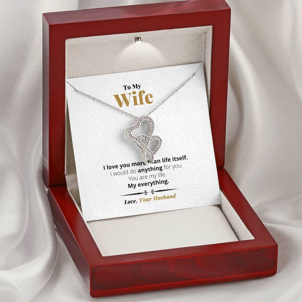 You Are My Everything - Double Hearts Necklace