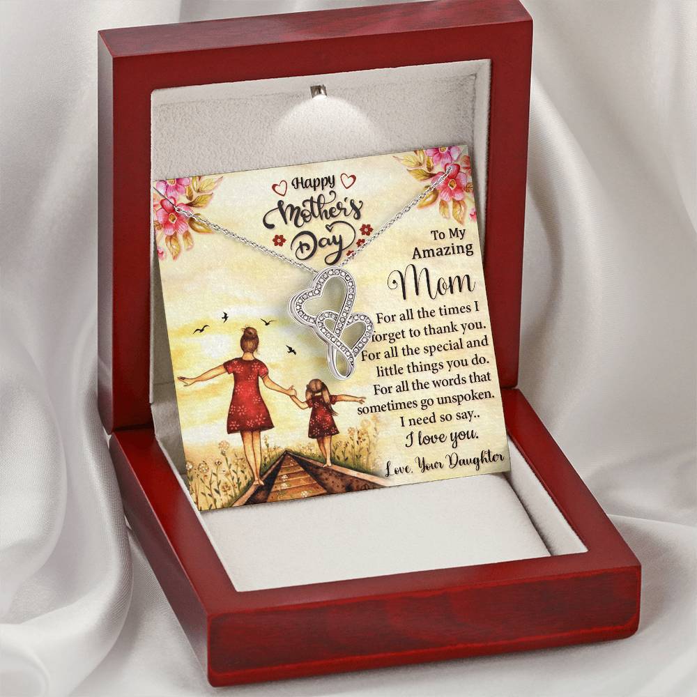 Best Necklace Gift For Mom - Best Mother's Gift Idea 2021 Double Hearts Necklace