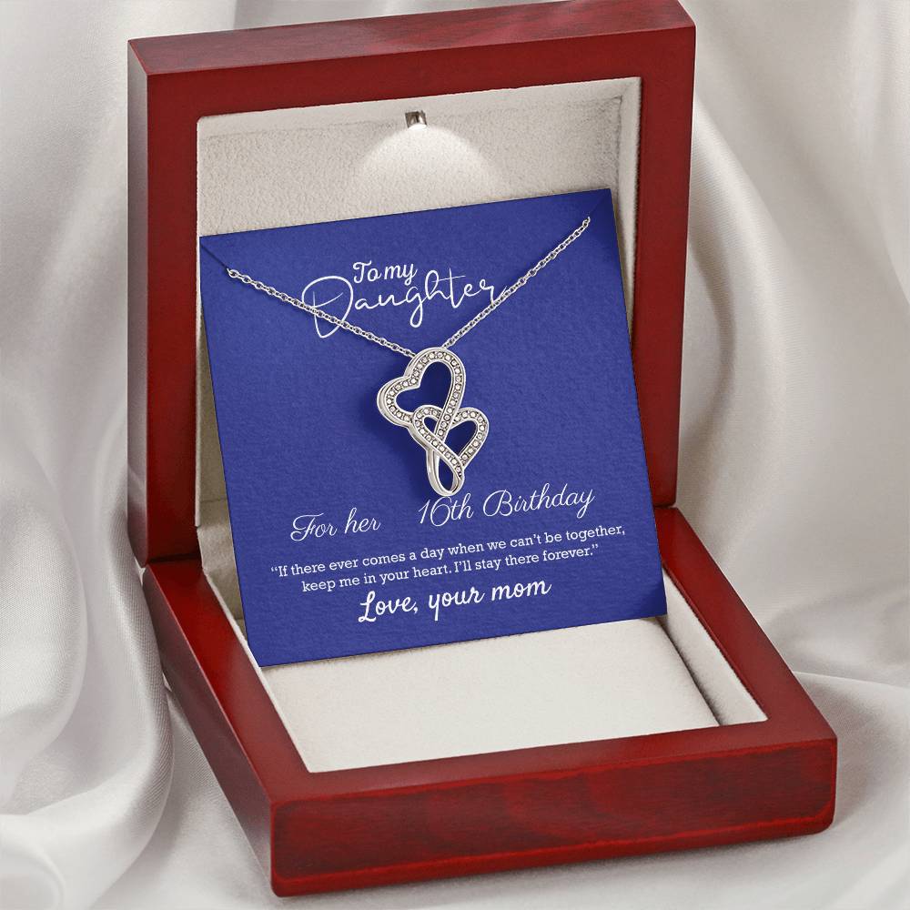 To My Daughter Daughters Birthday Unique Grown Up Daughter Daughter Birthday Gift Daughter Jewelry Daughter Necklace D Double Hearts Necklace