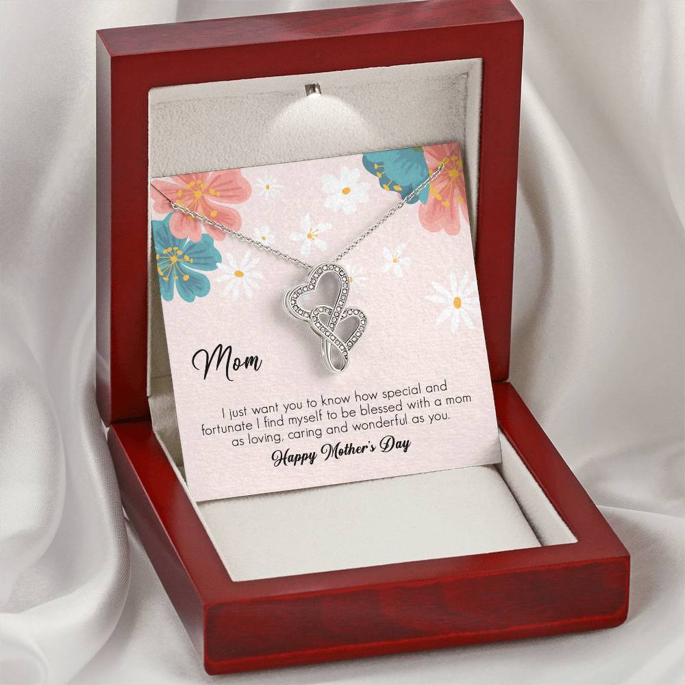 Mother's Day Gift Necklace For Mom Mother's Day Necklace Best Gift For Mom Mother's Day Necklace Double Hearts Necklace