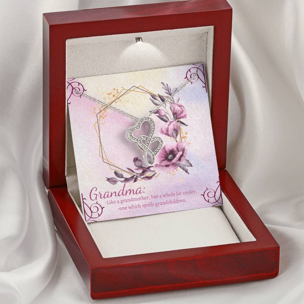 Grandma To Be Grandma Gift New Grandma Gift For Grandma Grandmother Necklace Grandma Double Hearts Necklace
