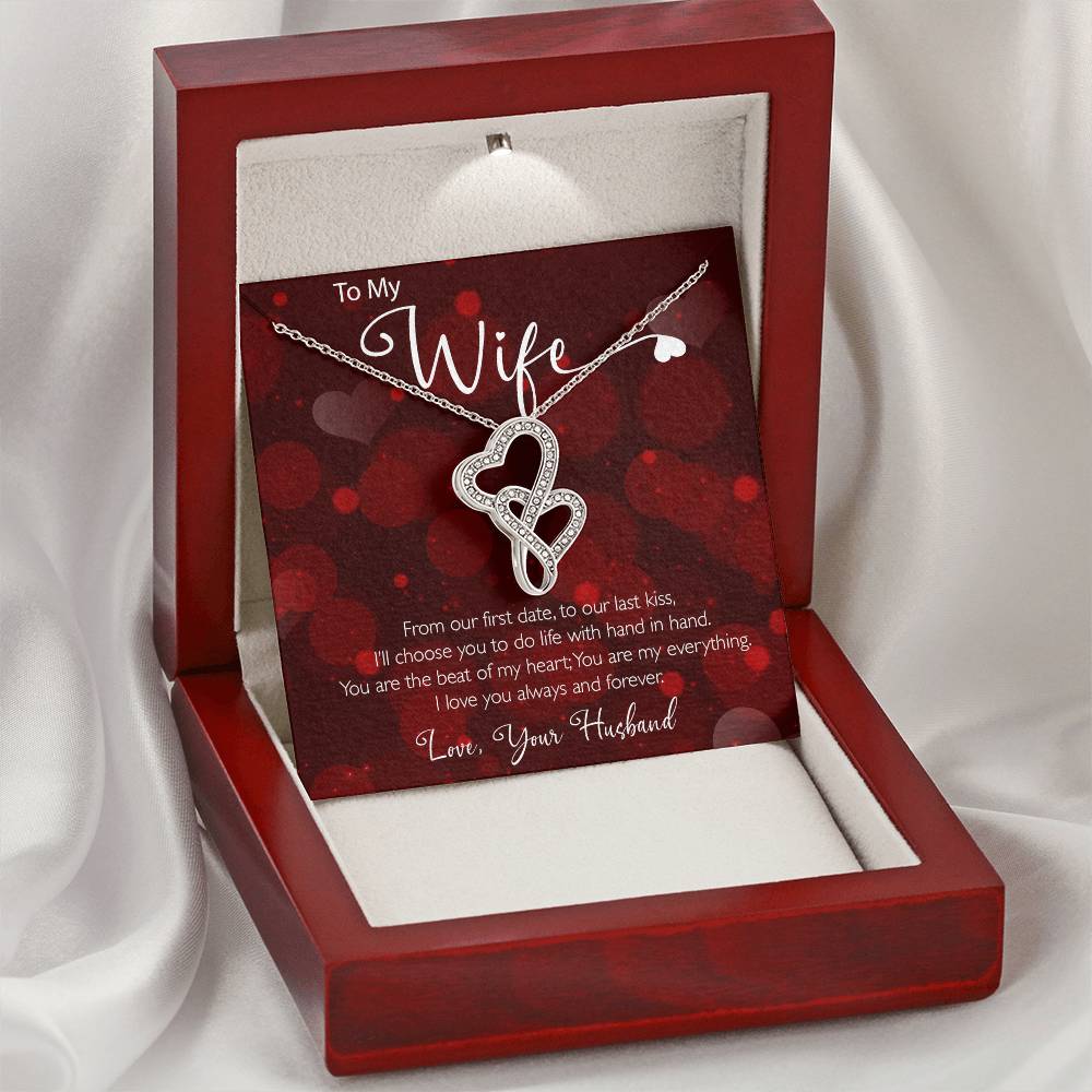 You Are My Everything Necklace 1 Double Hearts Necklace
